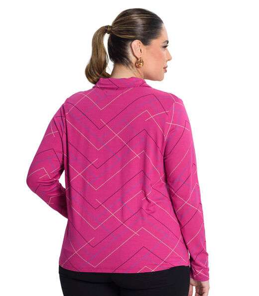 Camisa Manga Longa Viscotorcion Secret Glam Rosa