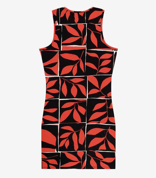 Vestido Plus Size Estampado Infinita Cor Laranja