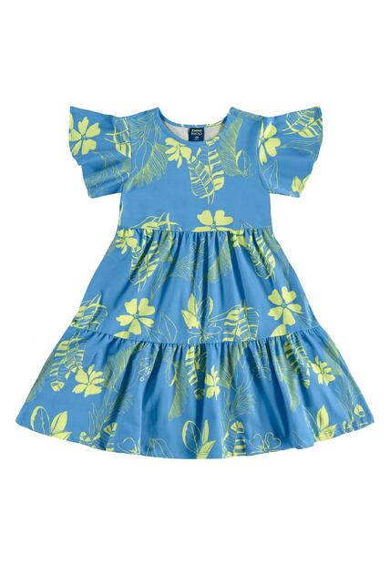 Vestido Infantil Floral em Cotton Bee Loop