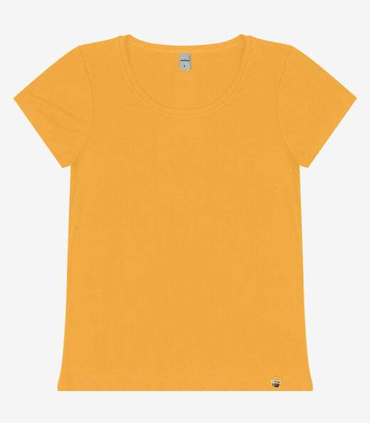 Blusa Feminina Viscotorcion Básica Rovitex Amarelo