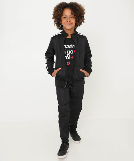 Image_Calça Infantil Jogger Helanca Marisa Tam 4 a 10 Preto