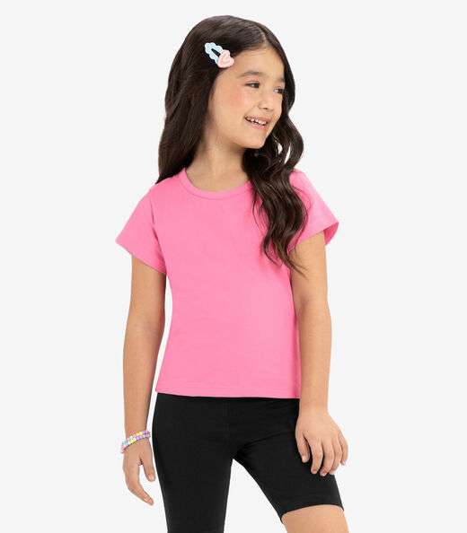 Image_Blusa Básica Infantil Cotton Leve Rovi Kids Rosa