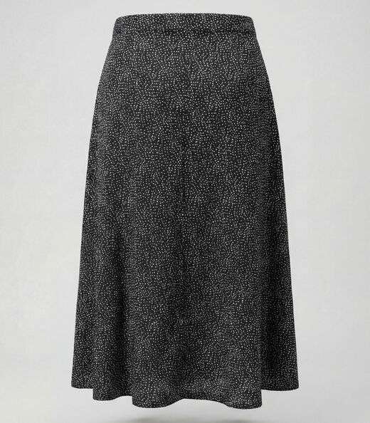 Saia Midi Com Recorte Nas Costas Infinita Cor Preto