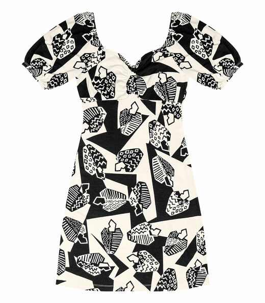 Vestido Feminino Estampado Rovitex Bege