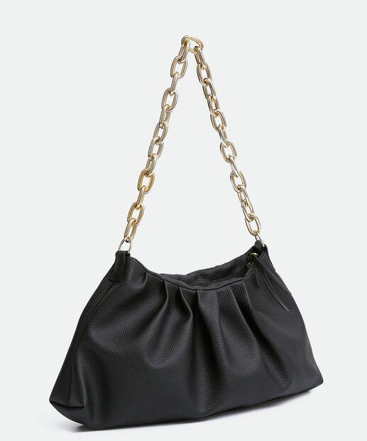 Bolsa de Ombro Baguete Feminina Textura Corrente Marisa