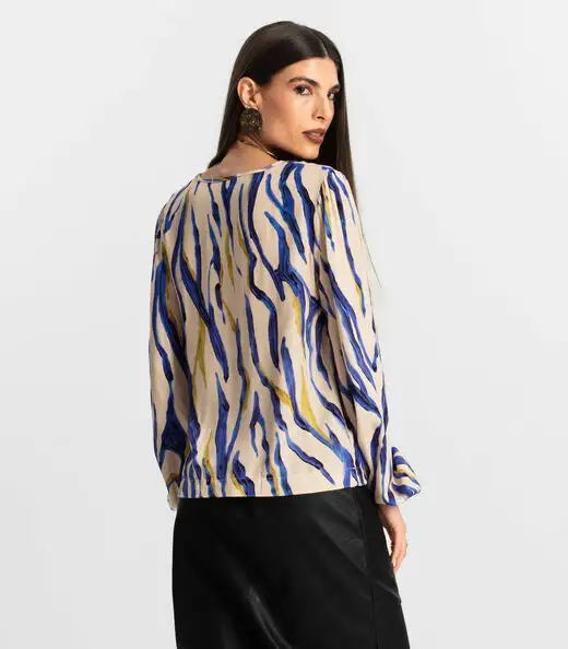 Blusa Feminina Manga Longa Endless Bege