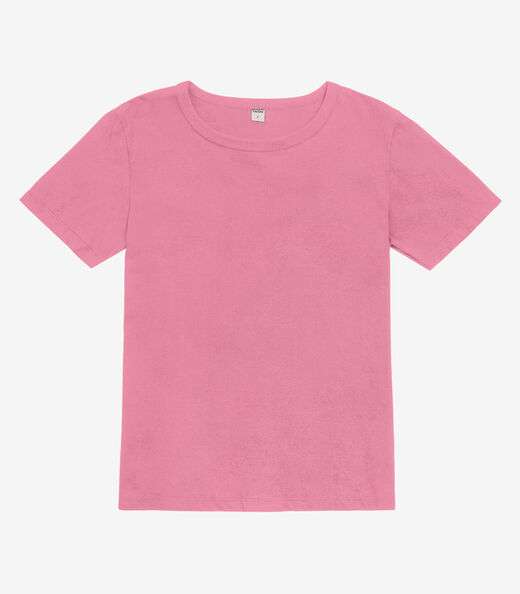 Blusa Básica Feminina Meia Malha Rovitex Rosa