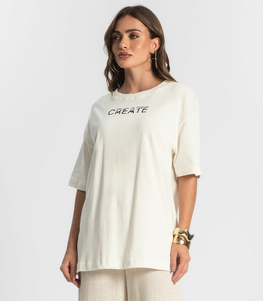 Camiseta Feminina Endless Bege