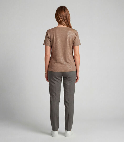 Blusa Feminina Básica Infinita Cor Marrom