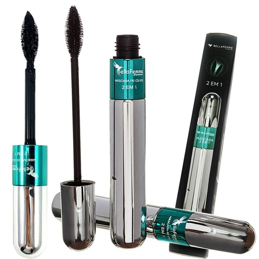 Rimel Mascara para Cílios Bella Femme 2 em 1 Prata BF10046