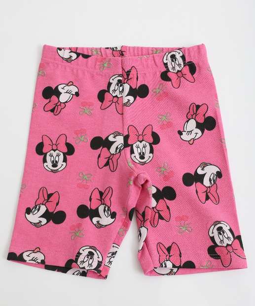 Conjunto Infantil Estampa Minnie Disney Tam 1 a 3 Rosa