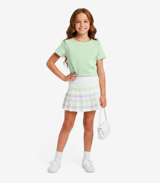 Image_Blusa Básica Infantil Manga Curta Lisa Soletex Verde