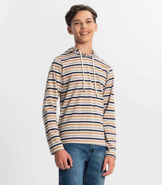 Image_Camiseta Juvenil Menino Listrada Minty Marrom