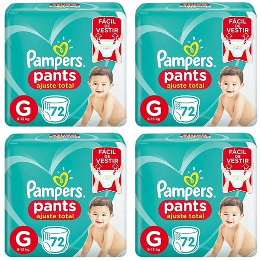 Image_Kit 4 Fraldas Confortsec Pants Bag ”G” Pampers Simples c/72 Unidades cada
