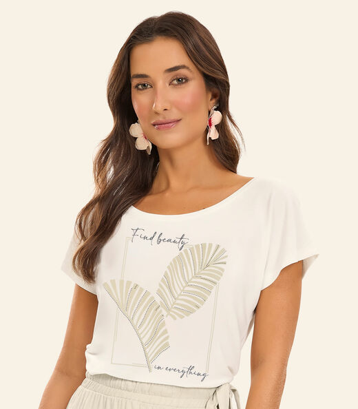 Blusa Feminina Viscotorcion Rovitex Bege