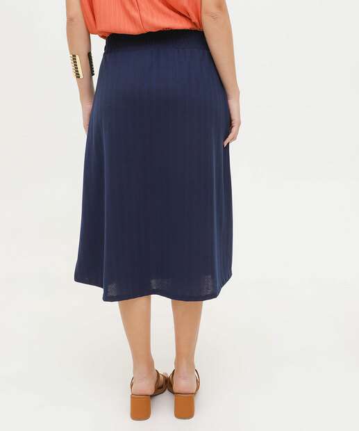 Saia Midi Feminina Textura Marisa
