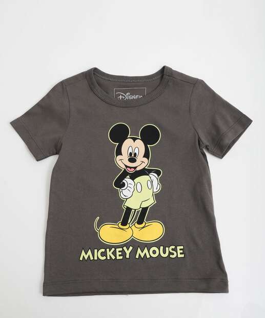 Conjunto Infantil Estampa Mickey Tam 1 a 3 Cinza