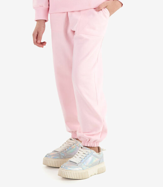 Conjunto Blusão com Calça Rovi Kids Moletom Rosa