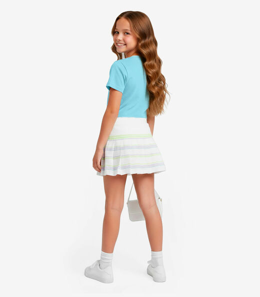 Blusa Básica Infantil Manga Curta Lisa Soletex Azul