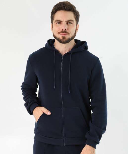 Image_Casaco Masculino Moletom Fitness Capuz Marisa Azul