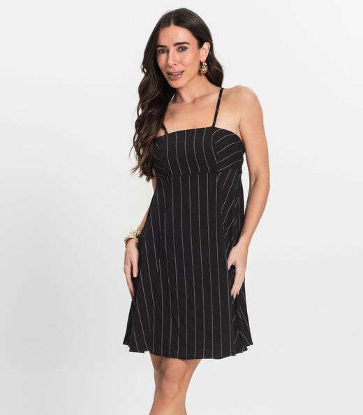 Image_Vestido Curto De Alças Decote Quadrado Endless Preto