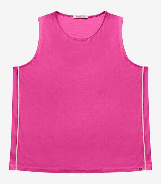 Regata Viscose Lisa Plus Size Secret Glam Rosa