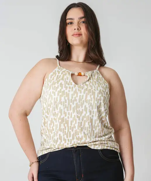Image_Blusa Plus Size Feminina Estampada Marisa Bege