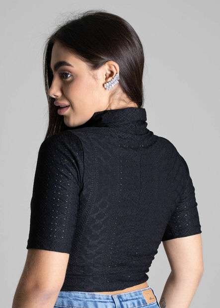 Cropped Sawary Preto - 277336