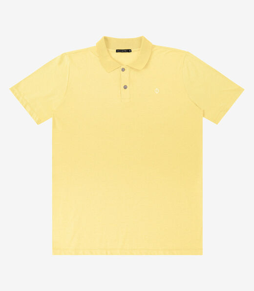 Image_Polo Masculina Meia Malha Listrada Linho Diametro Amarelo