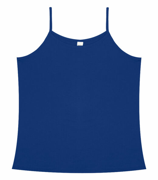 Blusa de Alça Feminina Viscotorcion Básica Rovitex Azul