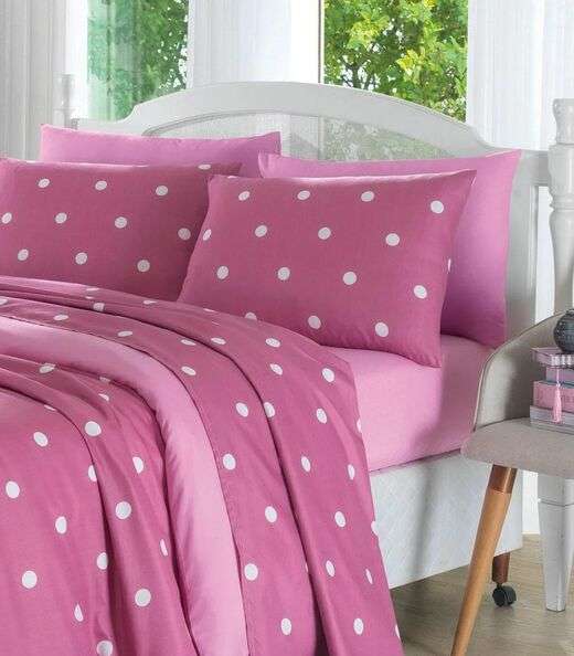 Jogo De Cama 200 Fios Queen 4 Peças Lar E Lazer Rosa