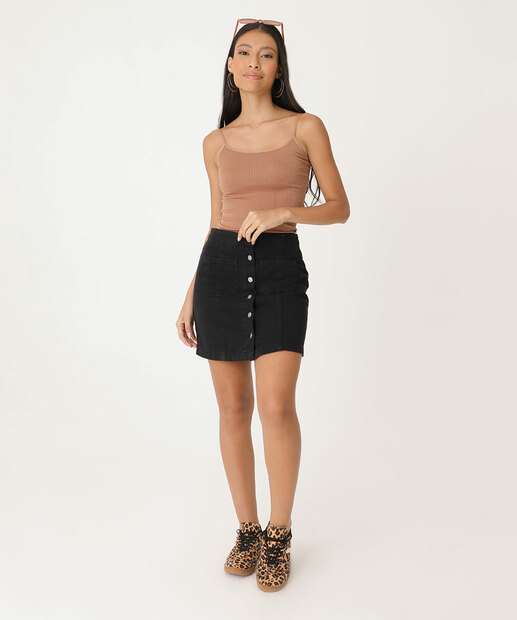 Blusa Regata Feminina Canelada Sem Costura Marisa