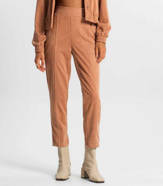 Calça Suede Feminina Rovitex Marrom