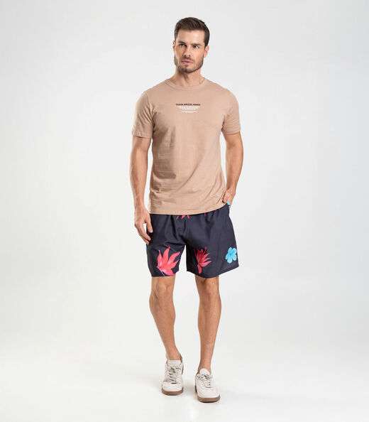 Bermuda Masculina De Microfibra Long Bong Preto