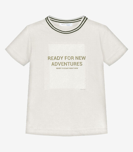 Conjunto Infantil Camiseta Com Bermuda Trick Nick Bege