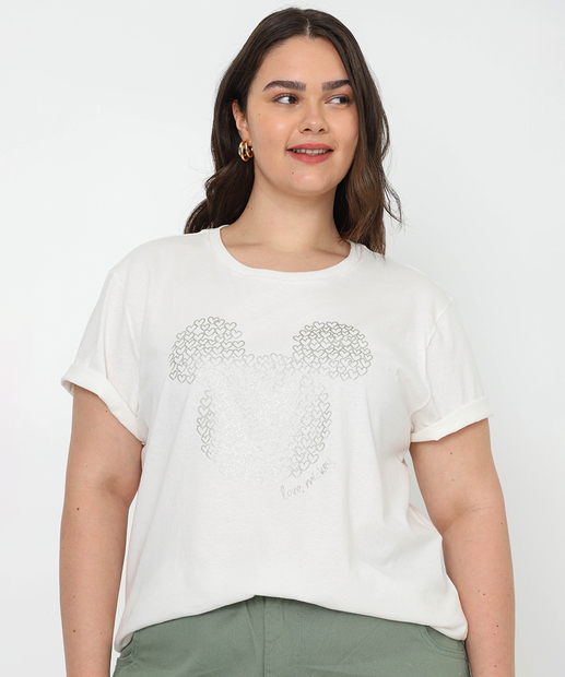 Image_Camiseta Plus Size Feminina Mickey Foil Off White