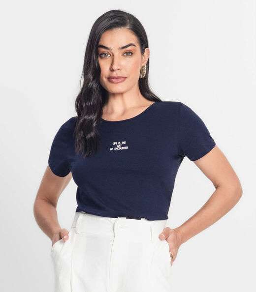 Blusa Feminina Estampada Select Azul