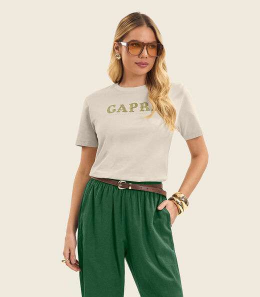 Image_T- Shirt Feminina em Meia Malha Endless Bege