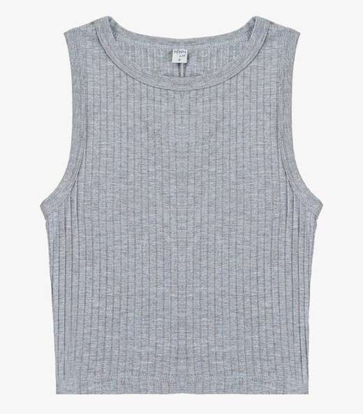 Regata Feminina Adulto Canelada Intinita Cor Cinza