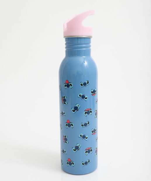 Garrafa Squeeze Infantil Metal Stitch 500ml Azul