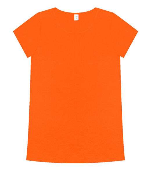 Blusa Básica Alongada Feminina Rovitex Laranja