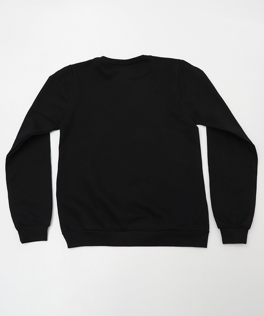 Blusão Moletom Juvenil Hello Kitty Preto Tam 4 a 10