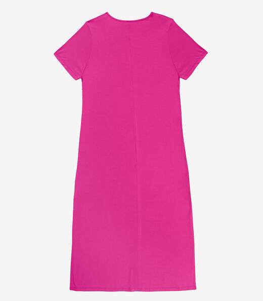 Vestido Feminino Midi Plus Size Infinita Cor Rosa