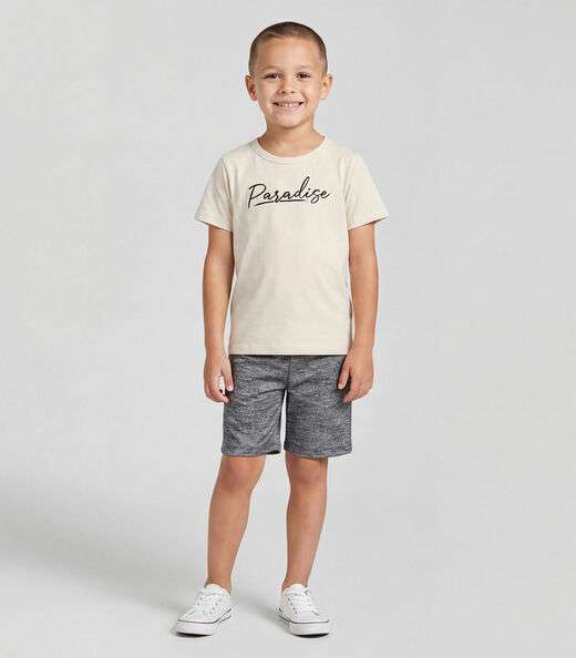 Conjunto Infantil Menino Camiseta E Bermuda Select Bege