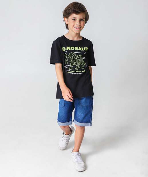 Image_Bermuda Infantil Jeans Bolso Tam 04 a 08 Preto