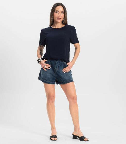 Blusa Feminina Em Viscose Infinita Cor Azul