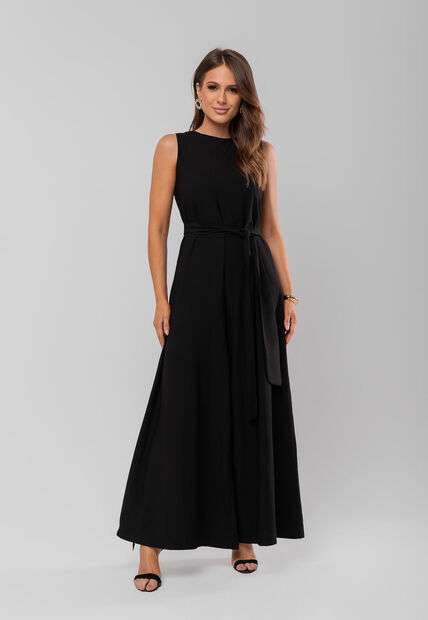 Macacão Regata Feminino Alfaiataria Pantalona Preto Salvatore Fashion