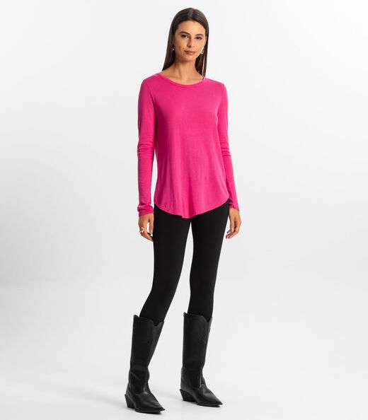 Blusa Feminina Manga Longa Rovitex Rosa