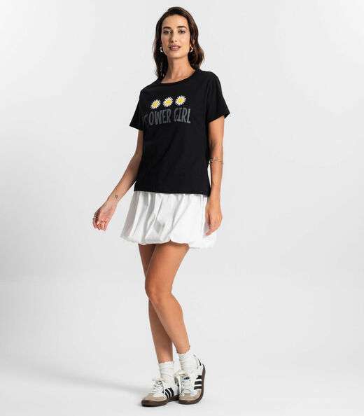 Blusa T-Shirt Feminina Estampada Select Preto