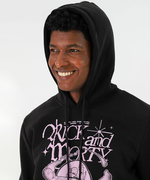 Blusão Masculino Moletom Ricky Preto